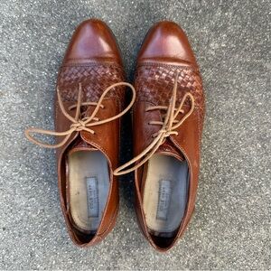 Cole Haan Brown Women’s Grand.os Jagger Weave Oxford Brown Leather Oxford Shoes